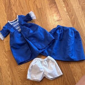 American Girl Felicity Christmas Dress and undergarment very good used condition
